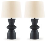 Scarbot - Distressed Black - Paper Table Lamp (Set of 2)