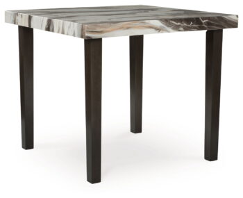 Jazmore - Dark Brown / Beige - Square Dining Room Counter Table