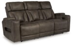Warrior Peak - Umber - Power Reclining Sofa / Adj Headrest