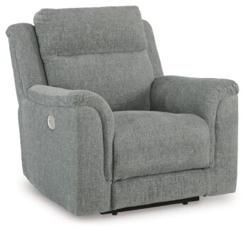 Overflow - Steel - Power Recliner With Adj Headrest