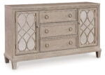 Jorlaina - Light Grayish Brown - Dining Room Server