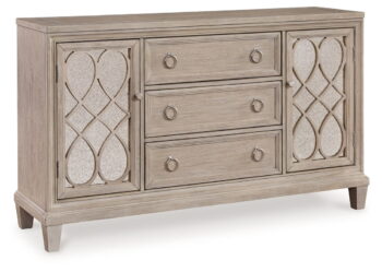 Jorlaina - Light Grayish Brown - Dining Room Server