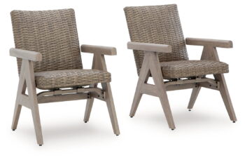 Carisbo - Beige - Rocking Arm Chair (Set of 2)