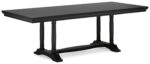 Welltern - Black - Rect Dining Room Ext Table
