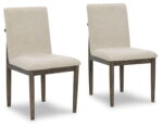 Arkenton - Grayish Brown / Beige - Dining UPH Side Chair (Set of 2)