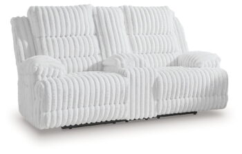 Technique - Double Reclining Power Loveseat With Console