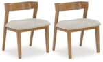Kristiland - Gray / Light Brown - Dining Upholstered Side Chair (Set of 2)