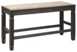 Tyler Creek - Antique Black - DBL Counter UPH Bench