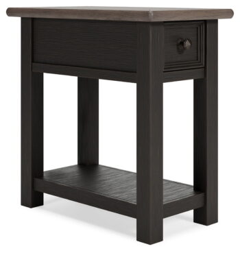 Tyler Creek - Black / Gray - Chair Side End Table