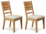 Kristiland - Gray / Light Brown - Dining Uph Side Chair (Set of 2)