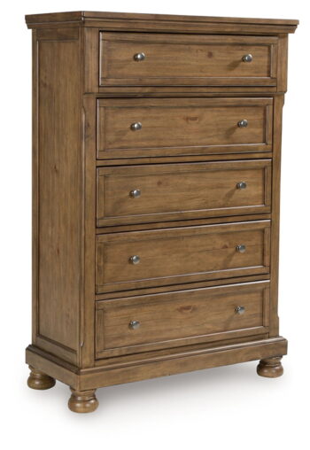 Vandenmore - Medium Brown - Five Drawer Chest