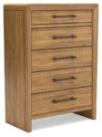 Takston - Light Brown - Five Drawer Chest