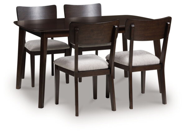 Dantenton - Merlot - Dining Room Table Set (Set of 5)