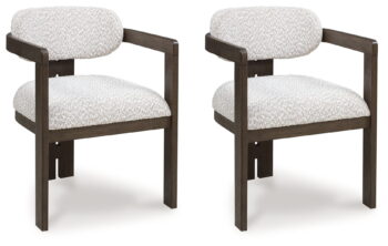Neo - Rich Brown - Dining Upholstered Arm Chair (Set of 2)