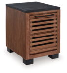 Kallari - Warm Brown / Black - Chair Side End Table