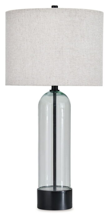 Kerrbrook - Clear / Black - Glass Table Lamp