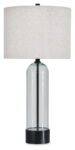 Kerrbrook - Clear / Black - Glass Table Lamp