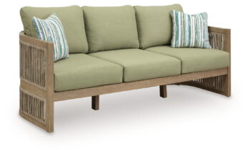 Vision Lane - Beige / Green - Sofa With Cushion